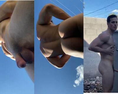 Nick sandell uses his outdoor shower