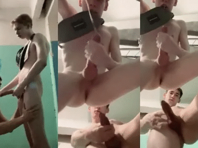 Twinks fuck in the stairwell