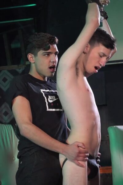 Two big cocks breed his raw hole