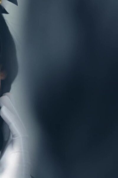 Femboy maid cleans cum off massive shaft