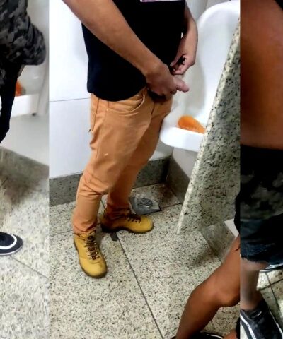 Checking out cocks at the public urinals